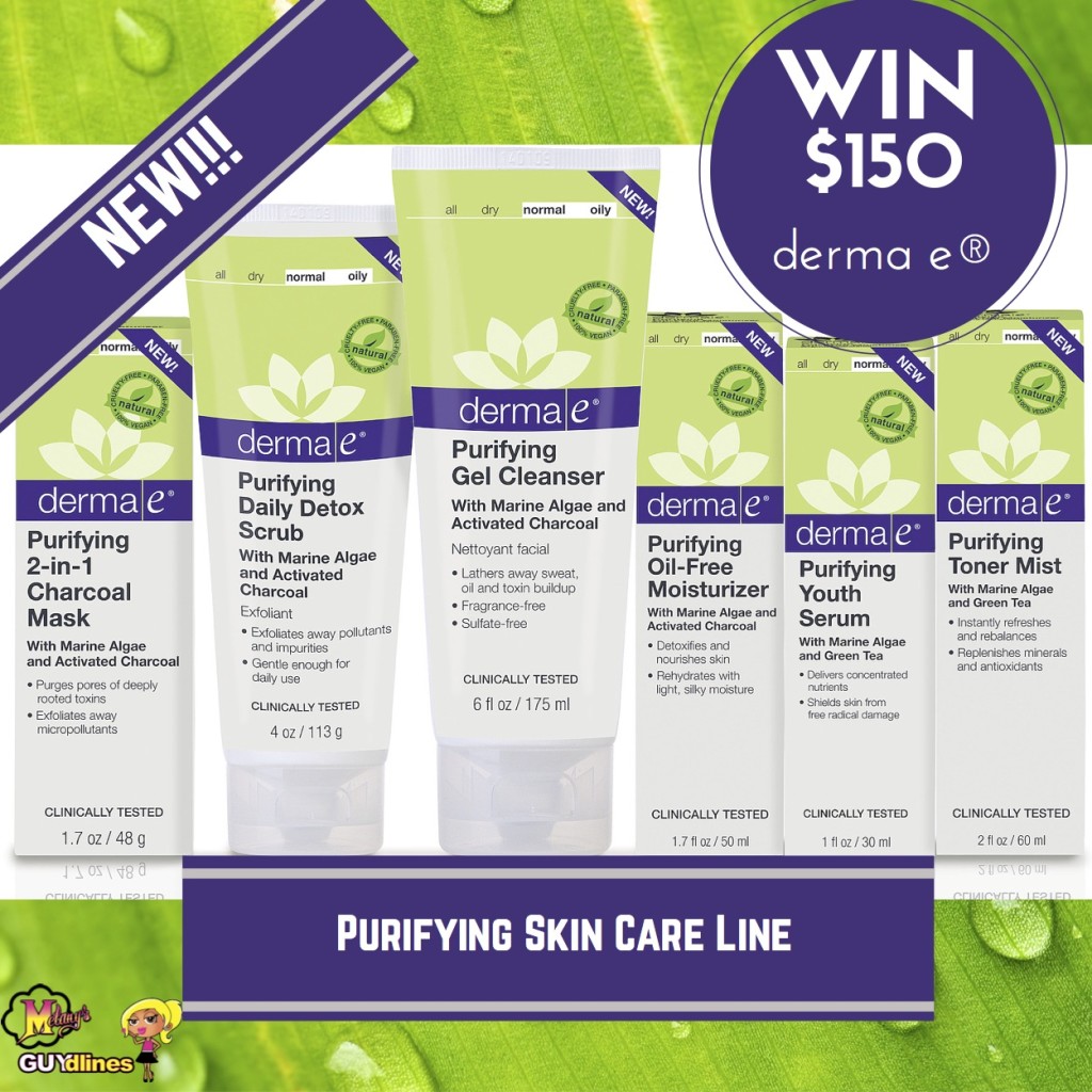 Win the Entire NEW derma e® Purifying Skincare Line Worth $150