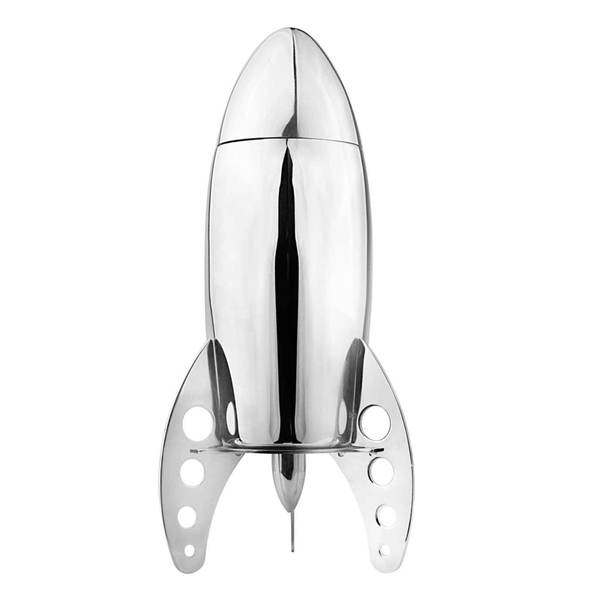 Visol Rocket Stainless Steel Cocktail Shaker with Stand - 17 ounces